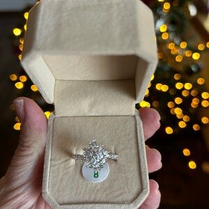 Bomb Party Lumina, A Glinting Goddess, Rhodium, Size 8